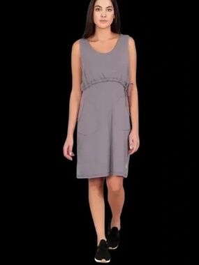 Indygena STOK Dress Sustainable Lenzing™ Jersey Knit Empire Waist Cinching Mauve